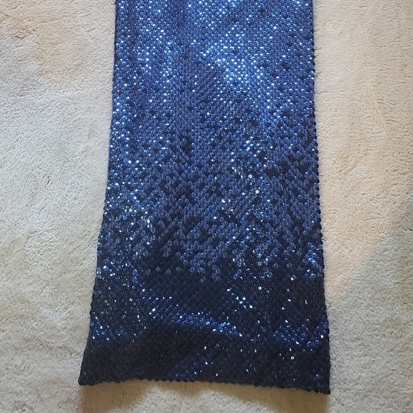 Blue Cache Long Sequin Dress - Picture 2 of 3